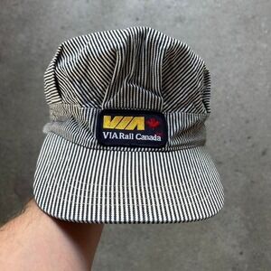 Vintage Canadian rail SnapBack conductor hat cap Youth size